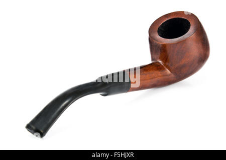 Tobacco pipe isolated on white Stock Photo