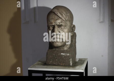 Gdansk, Poland 5th, Nov. 2015 Adolf Hitler marble bust sculpture was accidentally found in the Gdansk during the excavations at the National Museum area. Sculpture was buried deep in the ground. The author of the sculpture Josef Thorak was Adolf Hitler favorite sculptor. Credit:  Michal Fludra/Alamy Live News Stock Photo