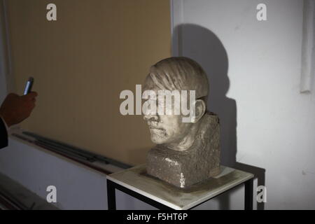 Gdansk, Poland 5th, Nov. 2015 Adolf Hitler marble bust sculpture was accidentally found in the Gdansk during the excavations at the National Museum area. Sculpture was buried deep in the ground. The author of the sculpture Josef Thorak was Adolf Hitler favorite sculptor. Credit:  Michal Fludra/Alamy Live News Stock Photo