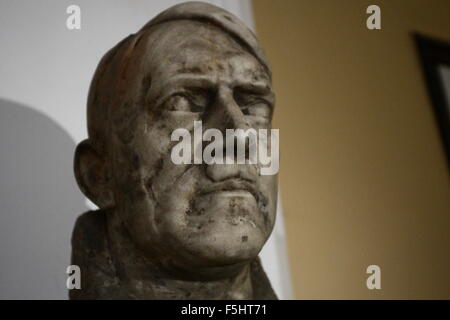 Gdansk, Poland 5th, Nov. 2015 Adolf Hitler marble bust sculpture was accidentally found in the Gdansk during the excavations at the National Museum area. Sculpture was buried deep in the ground. The author of the sculpture Josef Thorak was Adolf Hitler favorite sculptor. Credit:  Michal Fludra/Alamy Live News Stock Photo