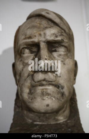 Gdansk, Poland 5th, Nov. 2015 Adolf Hitler marble bust sculpture was accidentally found in the Gdansk during the excavations at the National Museum area. Sculpture was buried deep in the ground. The author of the sculpture Josef Thorak was Adolf Hitler favorite sculptor. Credit:  Michal Fludra/Alamy Live News Stock Photo