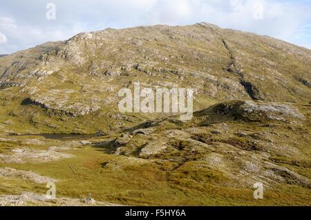 Maumeen Pass Maumturk Mountains Connemara national park county Galway Ireland Stock Photo
