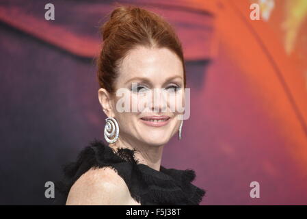 British-American actress Julianne Moore attend to the Premiere of 'The Hunger Games: Mockingjay - Part 2' in Berlin, Germany. On November 04, 2015./picture alliance Stock Photo