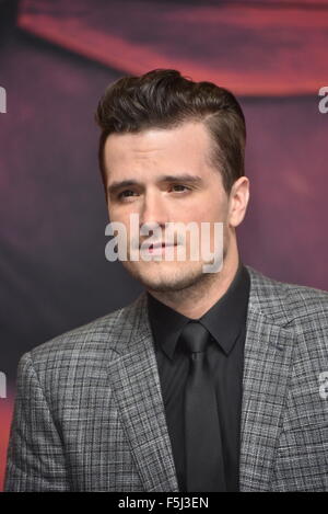 American actor Josh Hutcherson attends to the Premiere of 'The Hunger Games: Mockingjay - Part 2' at the Sony Center CineStar in Berlin, Germany. On November 04, 2015./picture alliance Stock Photo