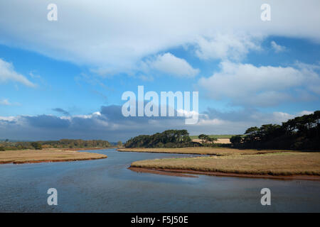 River Otter Estuary. Budleigh Salterton, Devon. UK. Stock Photo