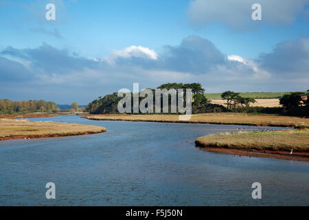 River Otter Estuary. Budleigh Salterton, Devon. UK. Stock Photo