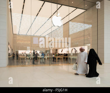 New Apple store in Yas Mall in Abu Dhabi United Arab Emirates Stock Photo