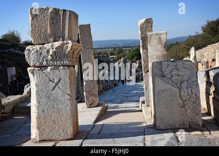 Ephesus  10th Century BC archeological site Selcuk Izmir Turkey Gate of Hercules. Stock Photo