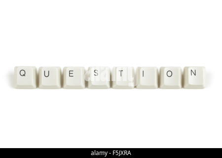 access text from scattered keyboard keys isolated on white background Stock Photo