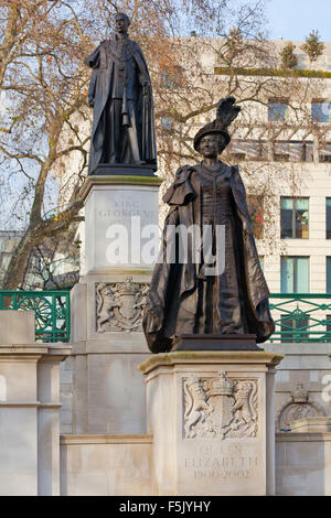 The George VI and Queen Elizabeth Memorial, London Stock Photo