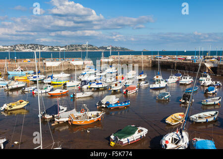 Boats in Paignton Harbour Devon England UK Europe Stock Photo