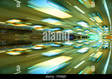 Speed on abstract highway Stock Photo