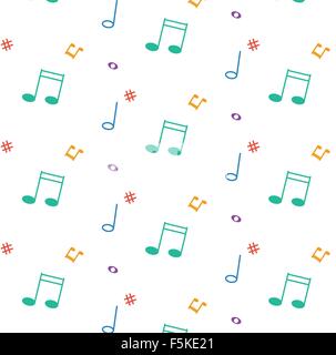 Vector pattern with music notes Stock Vector