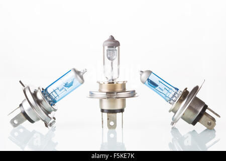 halogen car lamp, isolate on white. Stock Photo