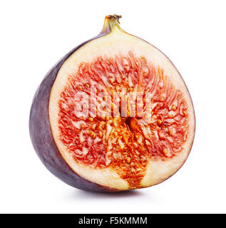 Figs fruits isolated on white background. Clipping Path Stock Photo
