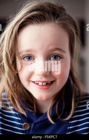 Sweden, Portrait of girl (8-9)