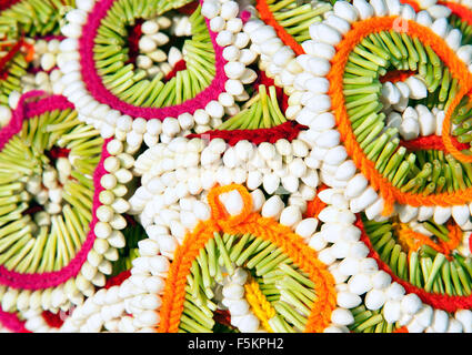 The image of Mogra Flower headband was taken in  Mumbai, Indi Stock Photo