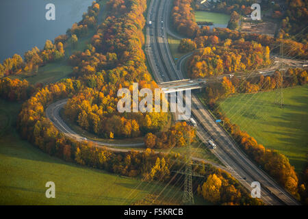 A43, Witten-Herbede, bridge alternate exit, motorway, Witten,  bridge construction site Stock Photo