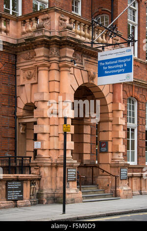 National Hospital for Neurology & Neurosurgery main entrance Stock Photo