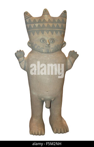 Modern Guardian Figures (cuchimilco). Ceramic guardian figures were important in Chancay culture Stock Photo