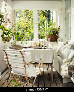 Sweden, Vastergotland, View of conservatory interior