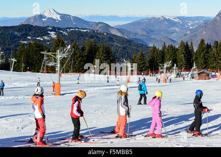 Samoëns (French Alps, eastern France): ski run Stock Photo