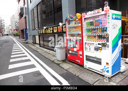 Vending machines on a street in Tokyo, Japan Stock Photo