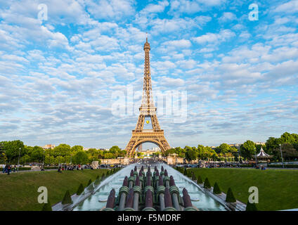 Eiffel Tower, tour Eiffel and Trocadero, Paris, Ile-de-France, France Stock Photo