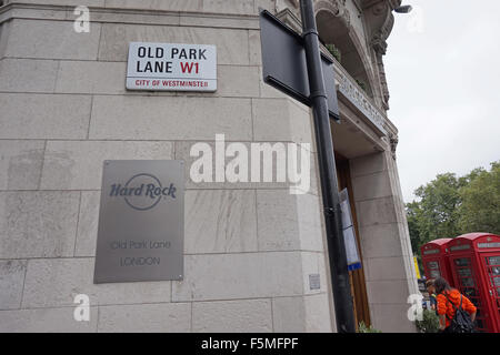 Hard Rock Cafe, Old Park Lane, W1, London, England Stock Photo