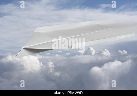 Paper Plane In Flight Paper plane in flight Stock Photo - Alamy