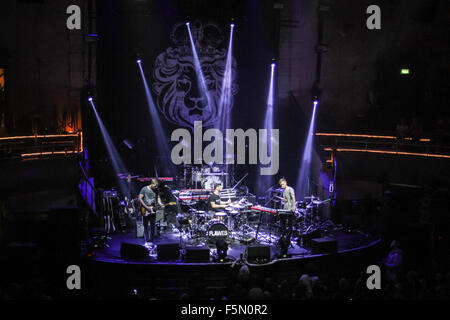 Manchester, UK. 6th November, 2015. Flawes perform live in Manchester at Albert Hall supporting Ella Eyre. Credit:  Simon Newbury/Alamy Live News Stock Photo