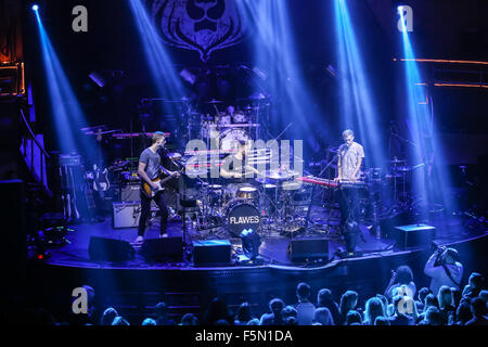 Manchester, UK. 6th November, 2015. Flawes perform live in Manchester at Albert Hall supporting Ella Eyre. Credit:  Simon Newbury/Alamy Live News Stock Photo