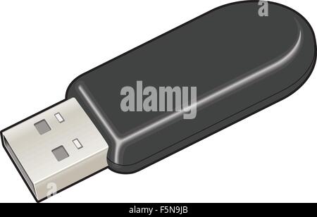 A vector image of a Dongle or USB storage device Stock Vector