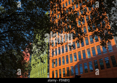 Brightly Colored Office Blocks at Central St Giles London where Google has its Offices Stock Photo