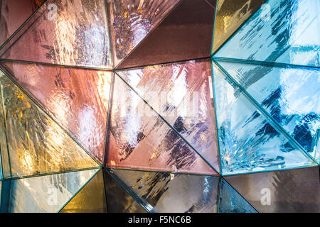 Colorful geometric triangular metallic background texture Stock Photo