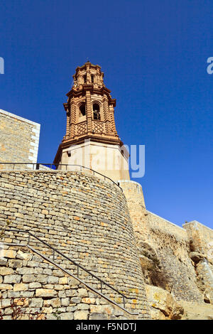 The 17th Century Tower of the Bells in the Spanish Medieval town of Jérica Stock Photo