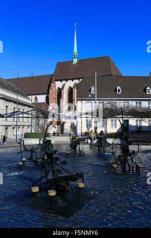 The Tinguely water fountains, city of Basel, Canton Basel Stadt, Switzerland, Europe Stock Photo