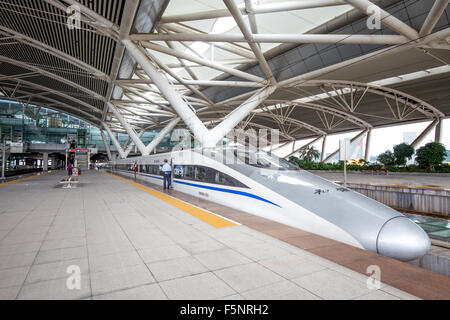 Guangzhou,China - June,14,2015: The Guangzhou south railway station is new and modern railway station. Stock Photo