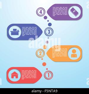 Four steps design template, Infographic background, VECTOR, EPS10 Stock Vector
