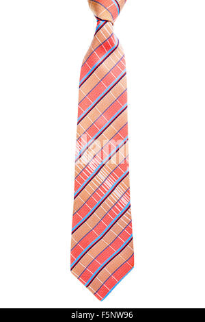 Vintage red tie isolated on white background Stock Photo