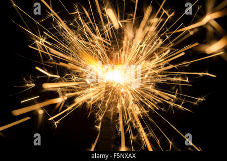 Sparkler at night, UK. Stock Photo