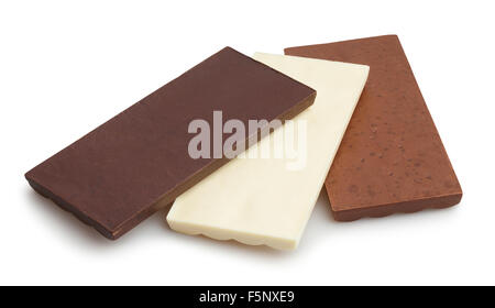 chocolate bars isolated Stock Photo