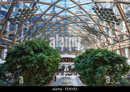 Interior Atrium of Portcullis House in Westminster, London, UK Stock Photo