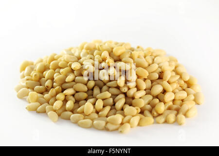 Pine nuts from pine trees photographed close up Stock Photo