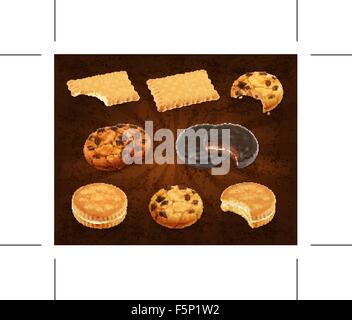 Cookies vector set Stock Vector