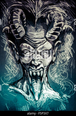 Devil Texture Background Devil, fantasy illustration over textured background Stock Photo - Alamy