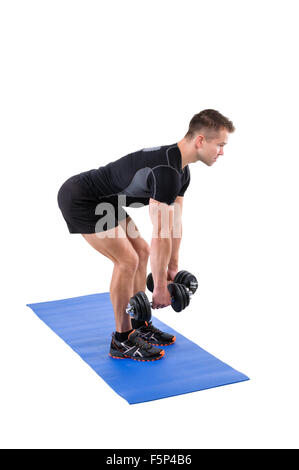 Standing Bent Over Dumbbell Reverse Fly Workout Stock Photo - Alamy