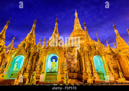 Shwedagon Pagoda in Yangon, Myanmar. Stock Photo