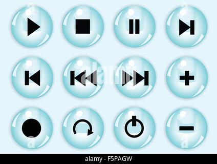 Glossy button set, VECTOR, EPS10 Stock Vector
