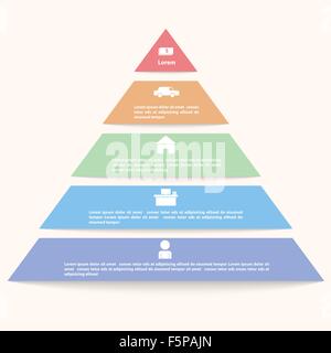 Pyramid infographic template, VECTOR, EPS10 Stock Vector
